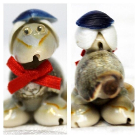 Small Wild Animal Figurines Ceramic Panda Baboon Stone Bear Shell Dog Carved - Picture 2 of 12